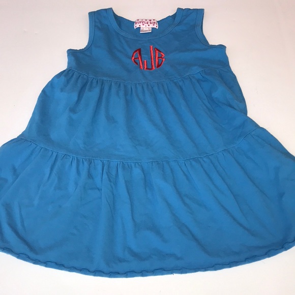 Ruffle Butts | Dresses | Little Girls Ruffle Girl Monogrammed Dress ...